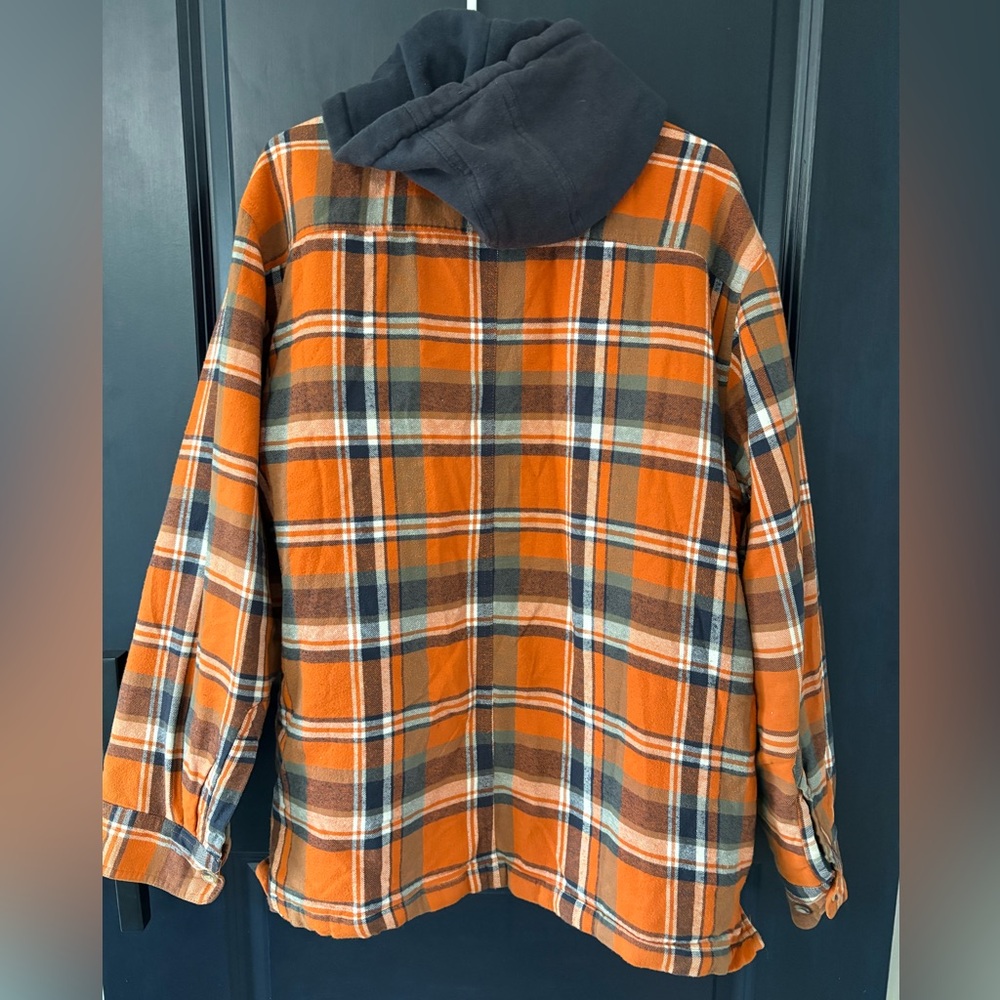 Legendary Whitetails Chore Jacket Men Quilted Hood Flannel Shacket Large - Picture 8 of 8